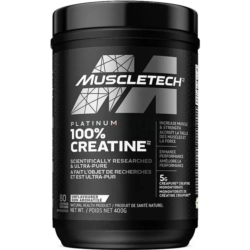 Muscletech Platinum 100% Creatine Powder (Unflavoured - 5 Gram, 80 Serves)