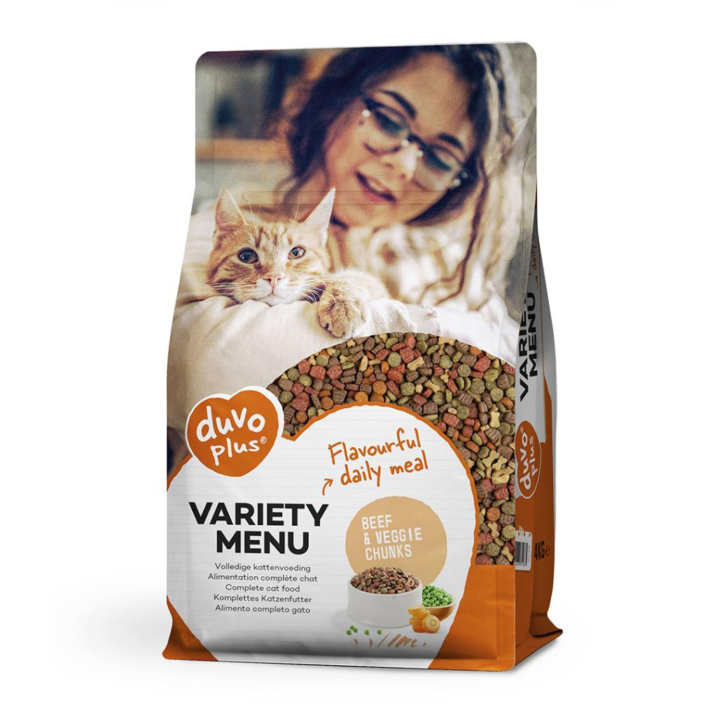 Duvo Plus Variety Menu Cat Food beef and veggie Chunks 4kg