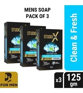 Studio X Clean & Fresh Soap For Men 3 Pc Combo Pack