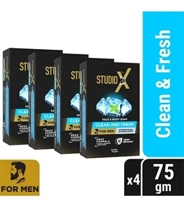 Studio X Clean & Fresh Soap For Men 4 Pcs Combo Pack